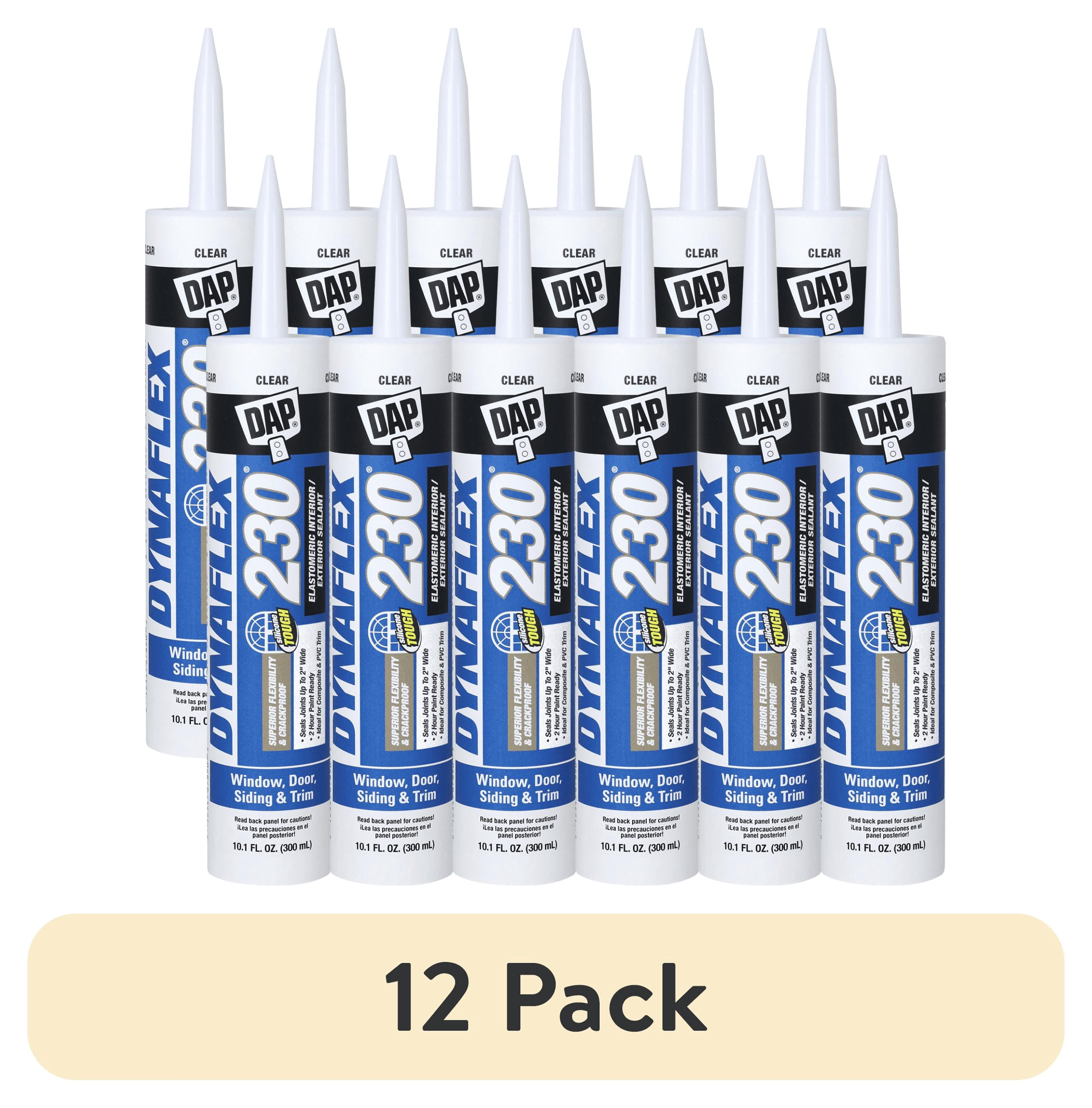 (12 pack) DAP Dynaflex 230 10.1 oz Clear Premium Sealant Caulk