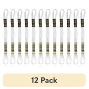12 pack 12 pack DMC Mouline 117-BLANC Six-Strand Embroidery Thread, White, 8.7-Yards
