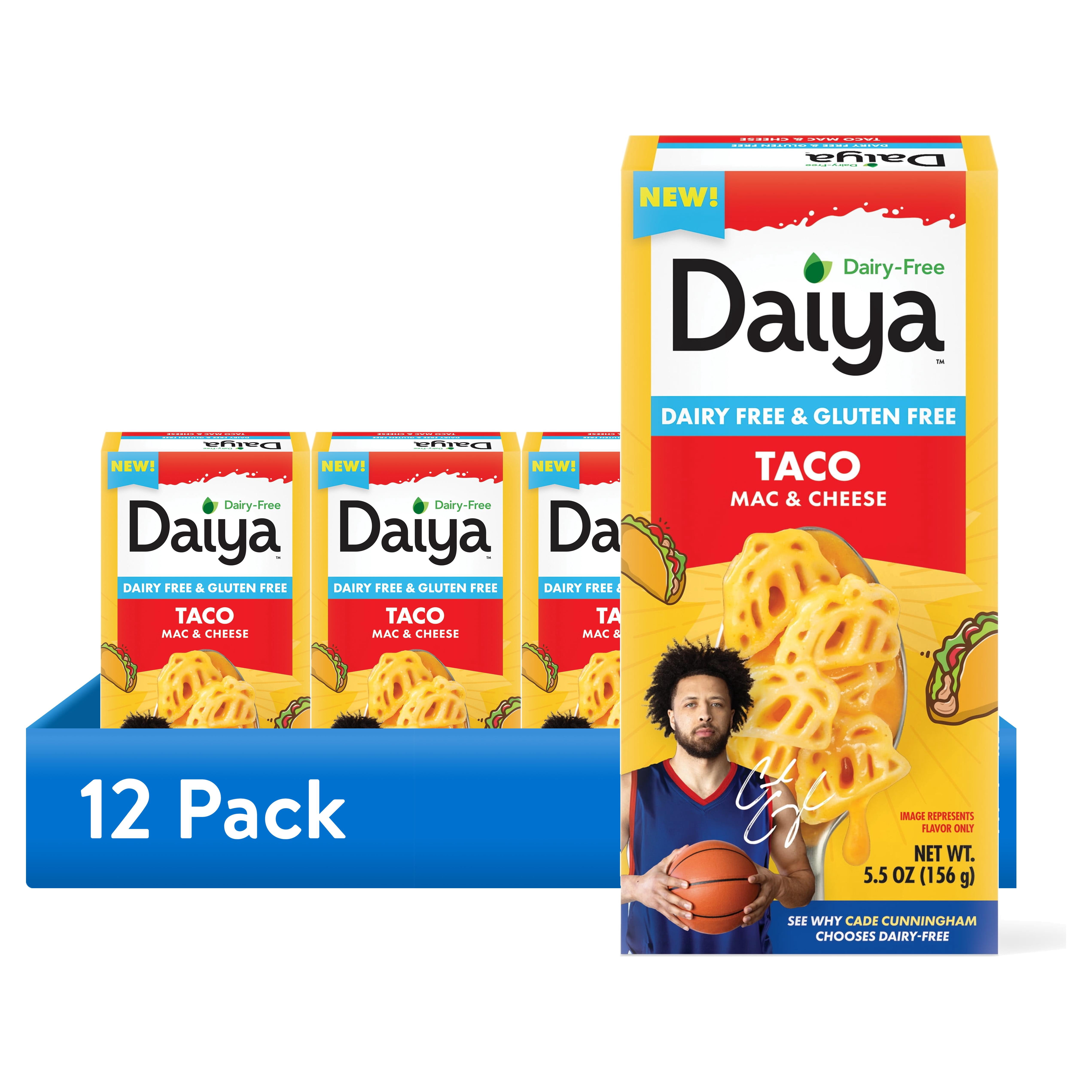 (12 pack) Daiya Dairy Free Gluten Free Taco Mac & Cheese, Vegan, 5.5 oz (Shelf Stable)