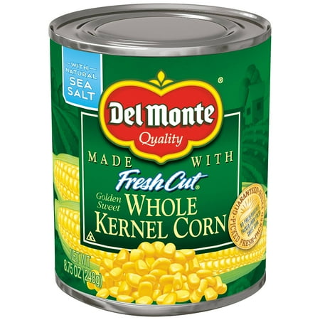 (12 pack) (12 pack) Del Monte Fresh Cut Golden Sweet Whole Kernel Corn, Canned Vegetables, 8.75 oz Aluminum Can