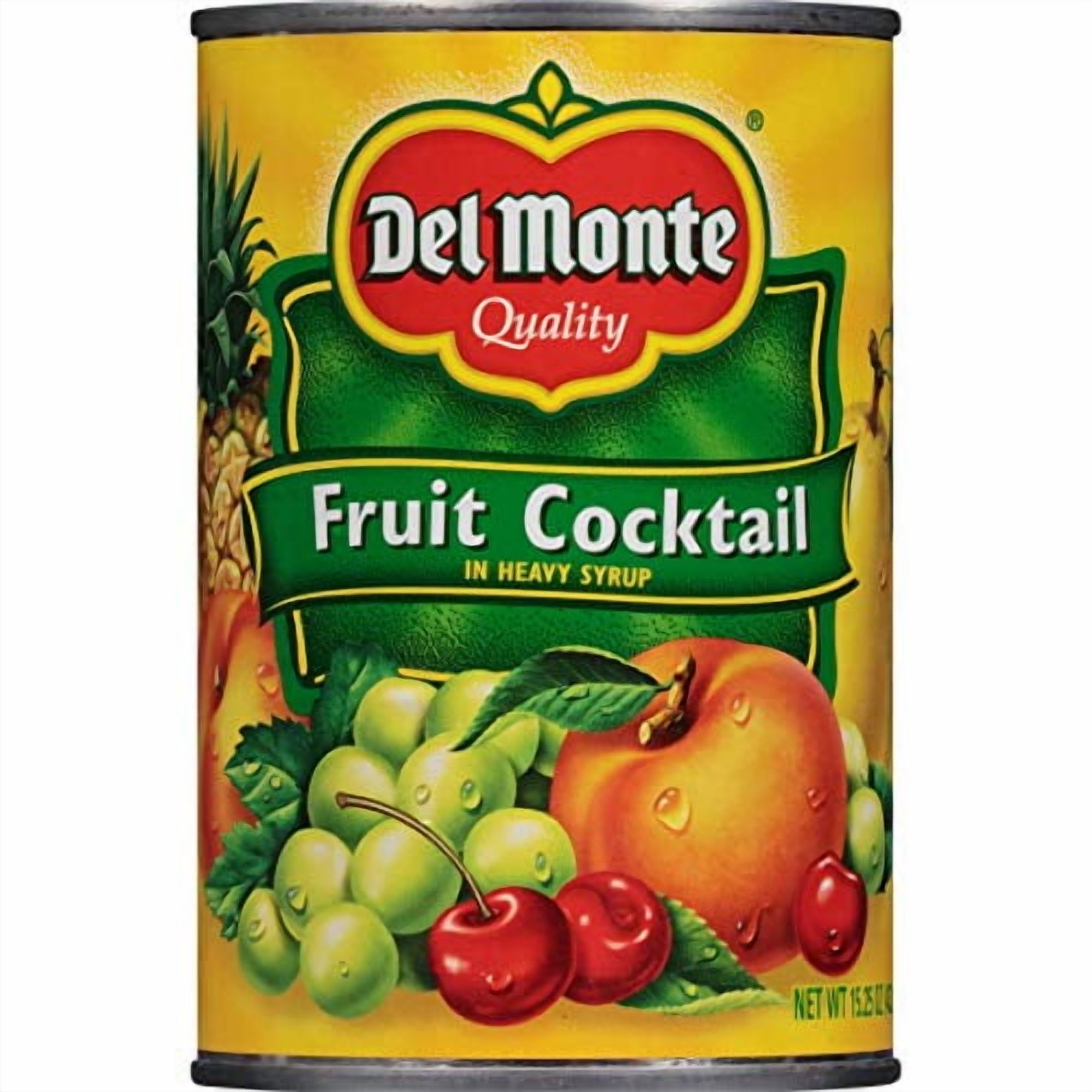 (12 pack) Del Monte Fruit Cocktail in Heavy Syrup, Canned Fruit, 15.25 ...