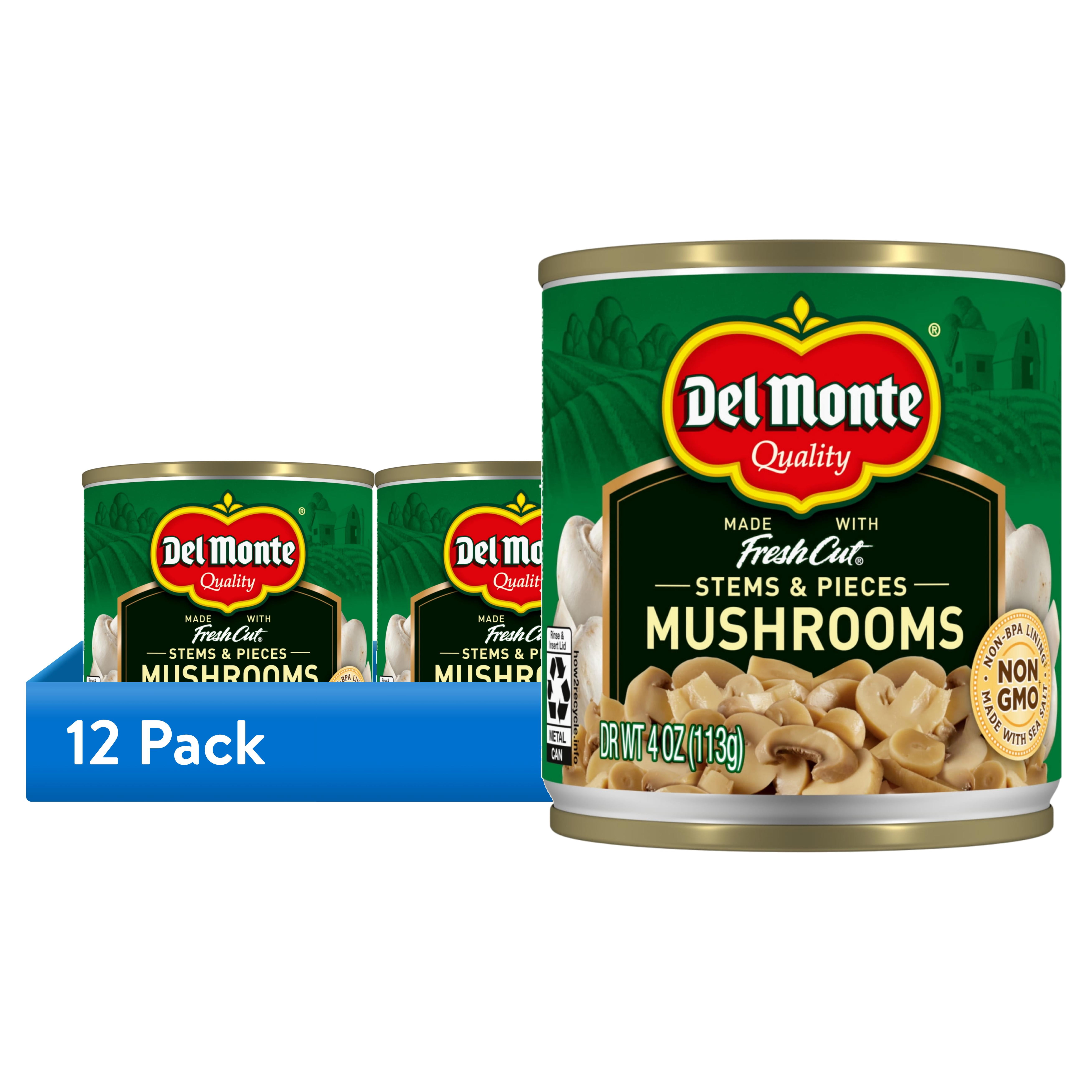 (12 pack) Del Monte® Mushrooms Stems and Pieces 4 oz. Can