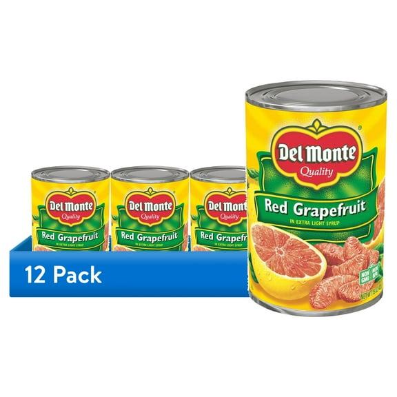 (12 pack) Del Monte Red Grapefruit in Light Syrup, 15 oz