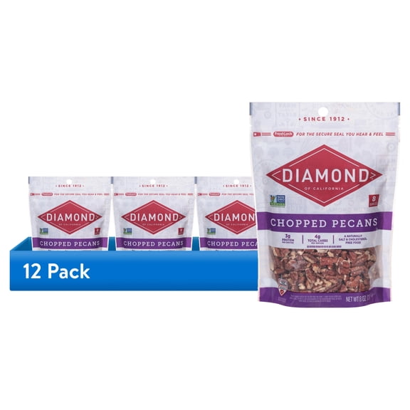 (12 pack) Diamond of California Chopped Pecans 8 oz