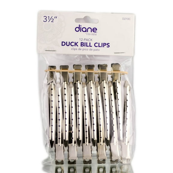 12 pack , Diane Duck Bill Clips , Hair Scalp - Pack of 1 w/ SLEEKSHOP Teasing Comb
