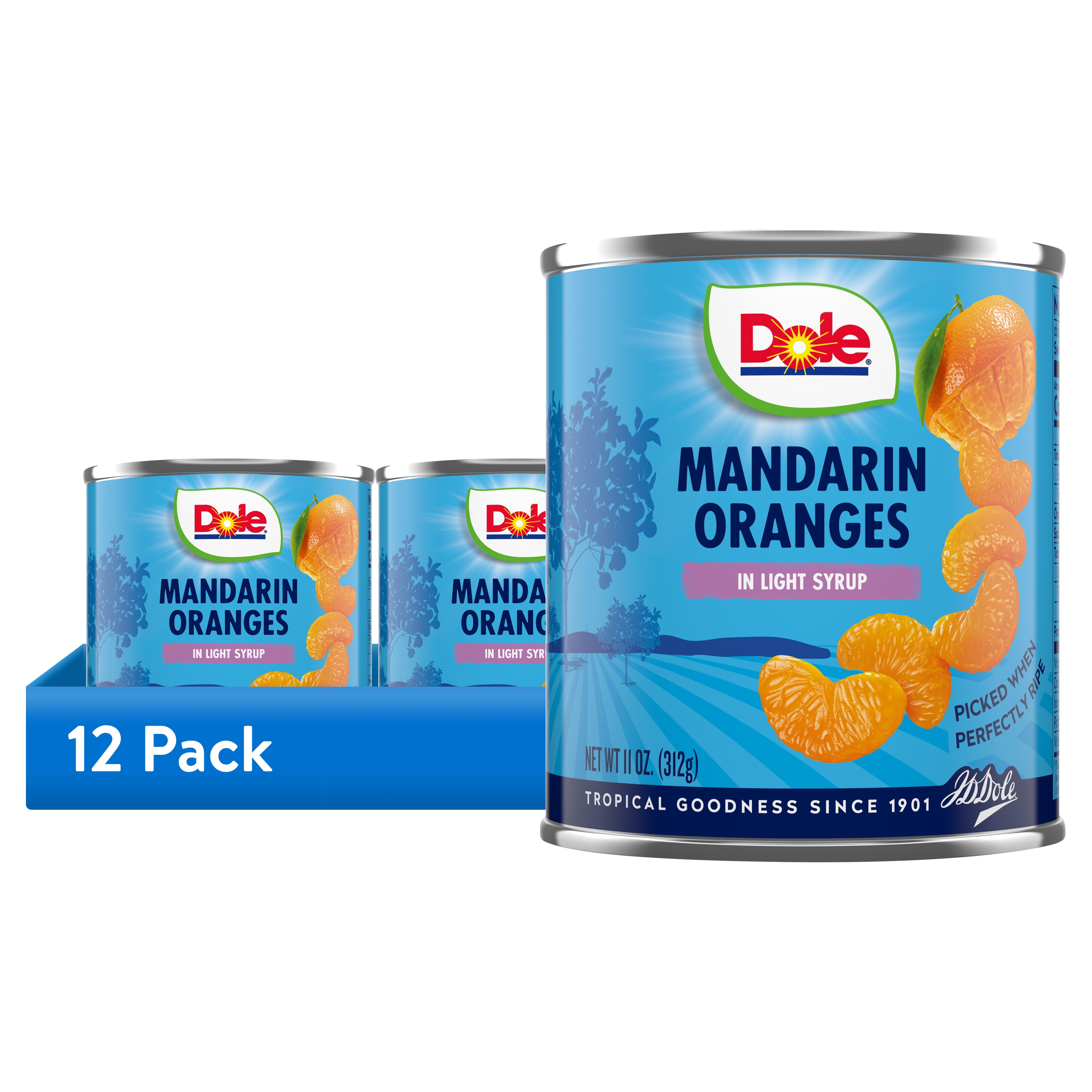 (12 pack) Dole Mandarin Oranges in Light Syrup, 11 oz Can