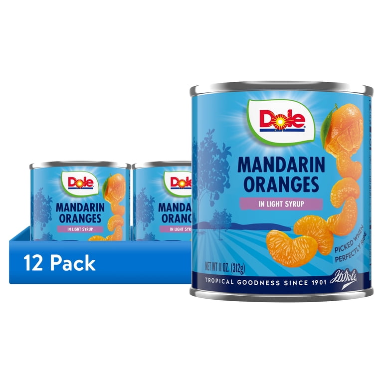 Dole, Mandarin Oranges in Light Syrup, 11 oz Can, 12 pack