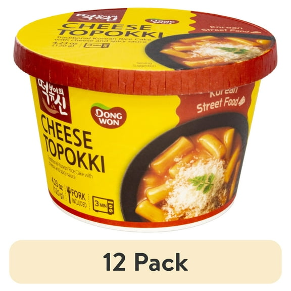 (12 pack) Dongwon Cheese Topokki Cup, 4.23 Oz