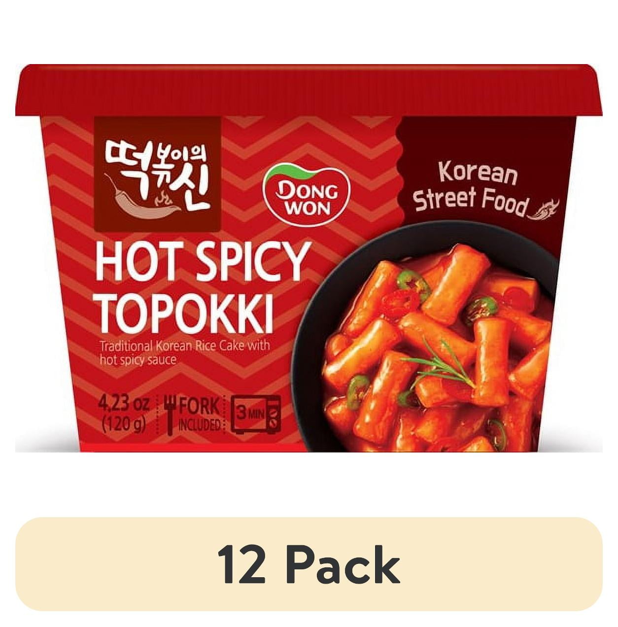(12 pack) Dongwon Spicy and Sweet Topokki Cup, 4.23 Oz