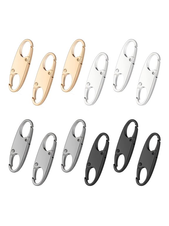12-pack Double-Opening S-Shaped Zipper Locks, Mini Anti-Theft Hooks for Backpacks, Luggage, and Travel Bags.