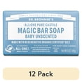 thumbnail interactive-video image 1 of (12 pack) Dr. Bronner's Magic Bar Soap – Baby Unscented - Pure-Castile Soap - 5 oz - for face, body, hands, 1 of 8
