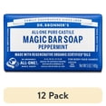 thumbnail image 1 of (12 pack) Dr. Bronner's Magic Soap Pure-Castile Bar, Organic Coconut Oil, Peppermint, 5 oz, 1 of 9