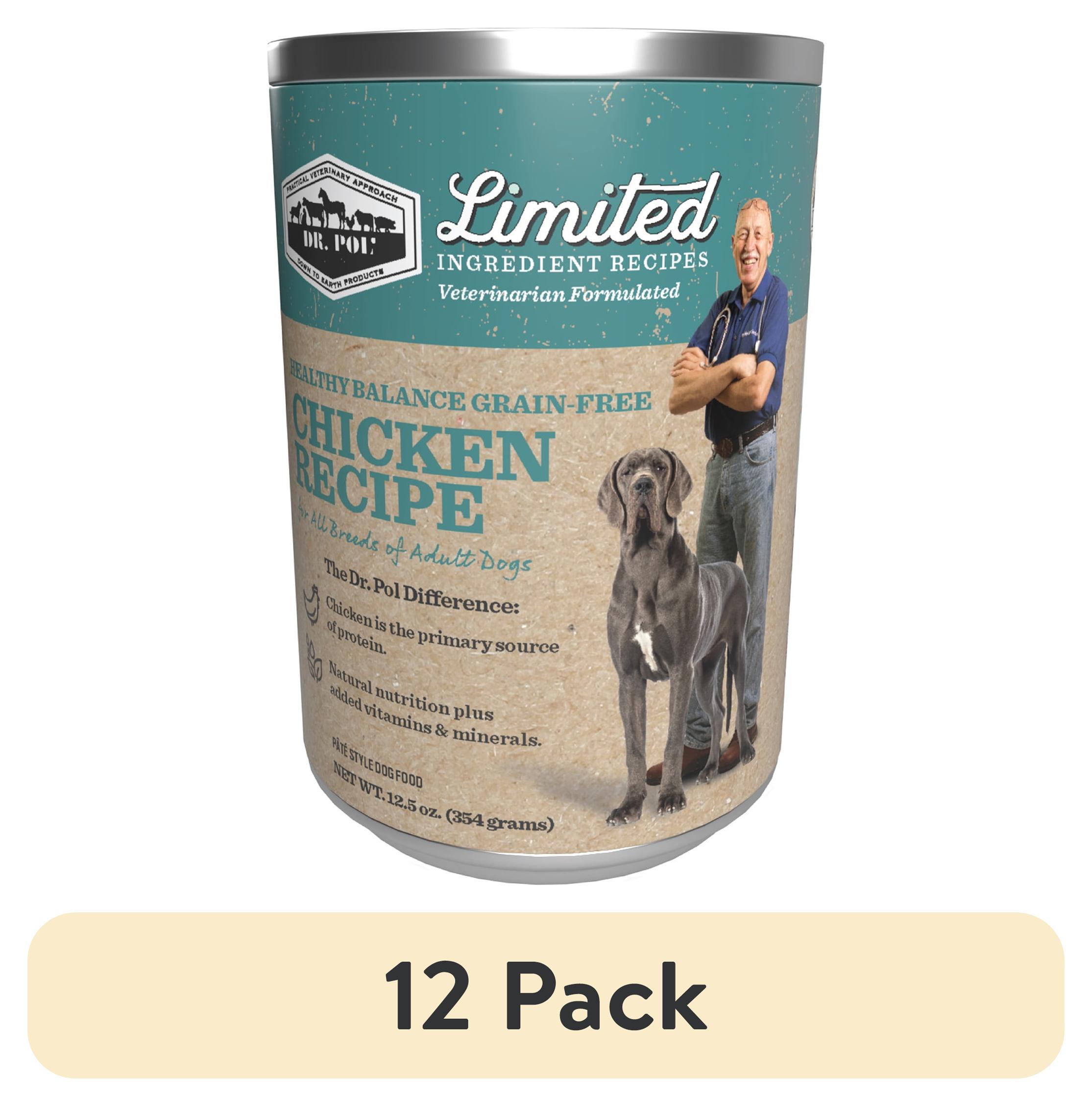 (12 pack) Dr. Pol Limited Ingredient Chicken Canned Dog Food, 12.5oz.