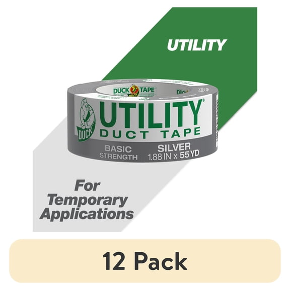 (12 pack) Utility Duck Tape Brand Duct Tape 1.88 in. x 55 yd., Silver