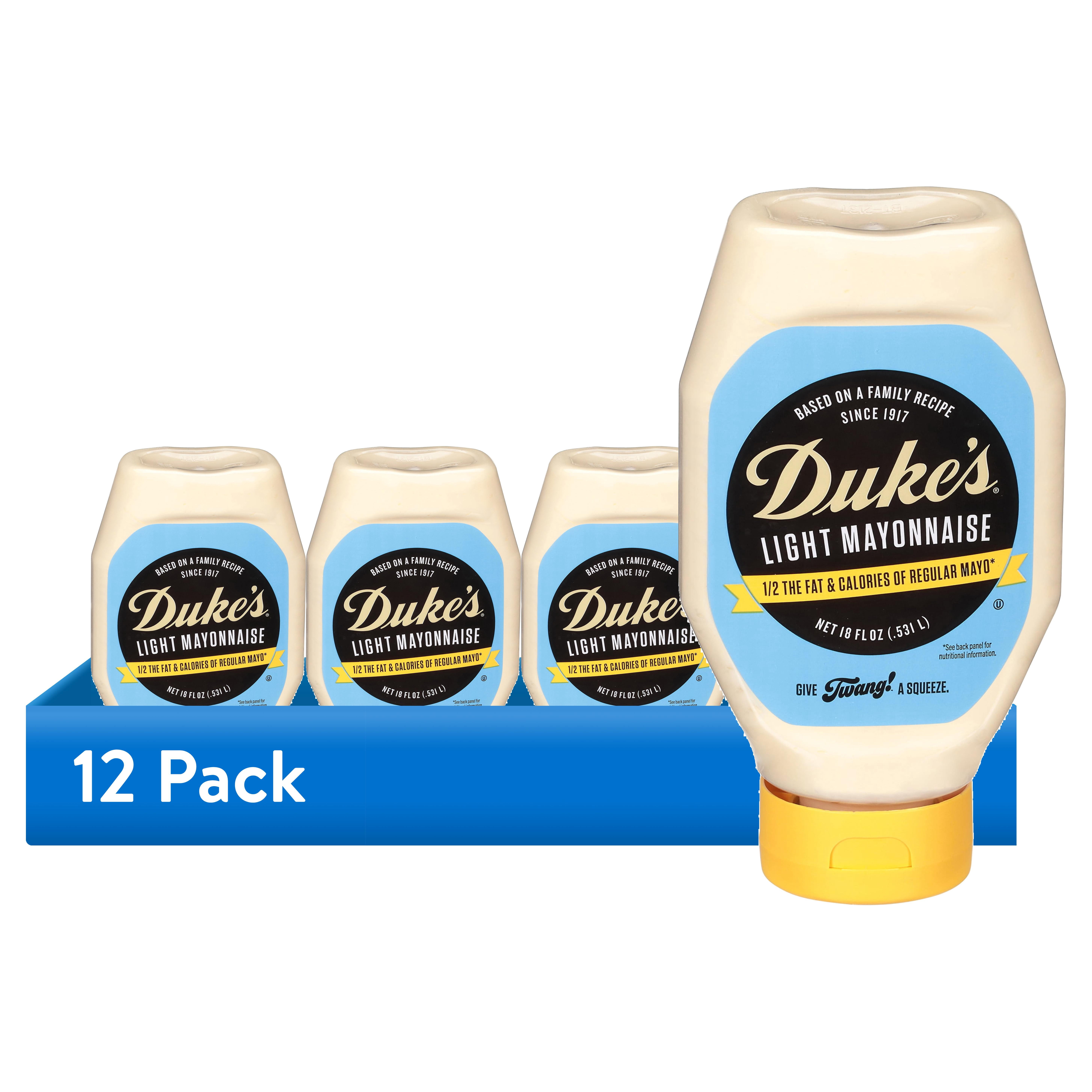 (12 pack) Dukes Mayonnaise Light- 18oz Squeeze