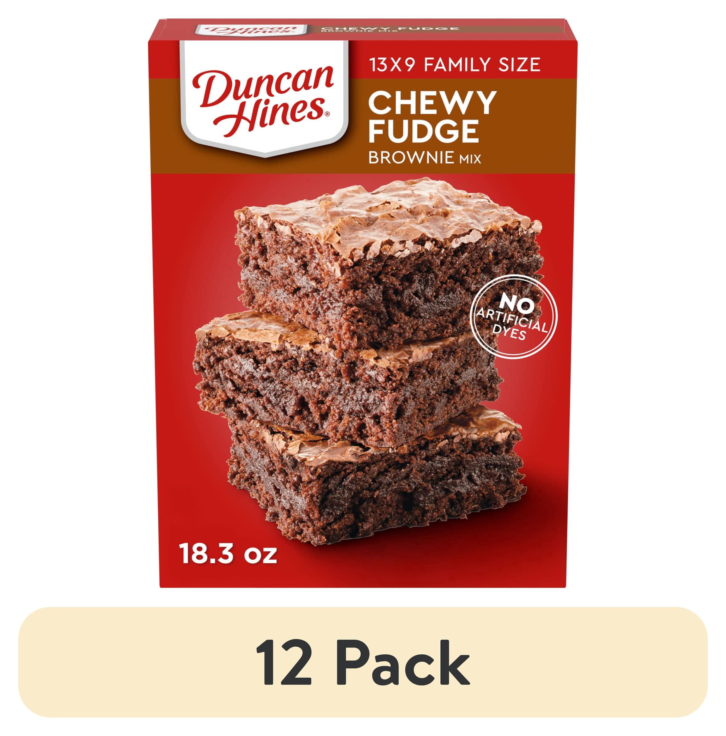(12 pack) Duncan Hines Brownie Mix, Chewy Fudge, 18.3 oz.