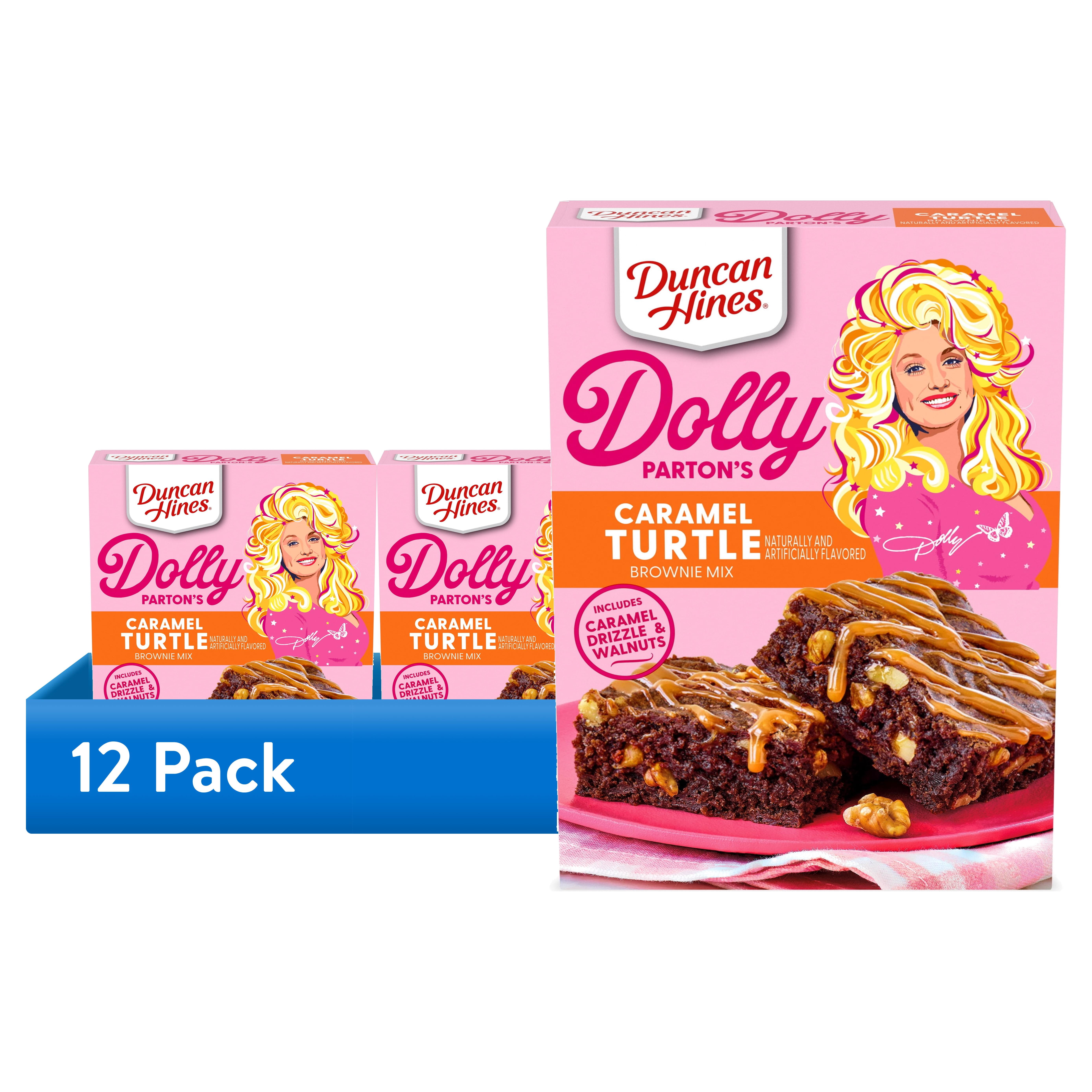 (12 pack) Duncan Hines Brownie Mix, Caramel Turtle Flavored, 16.7 oz.