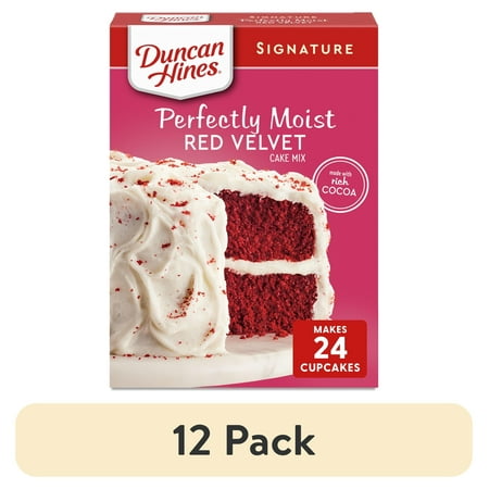 (12 pack) Duncan Hines Red Velvet Cake Mix, 15.25 oz.