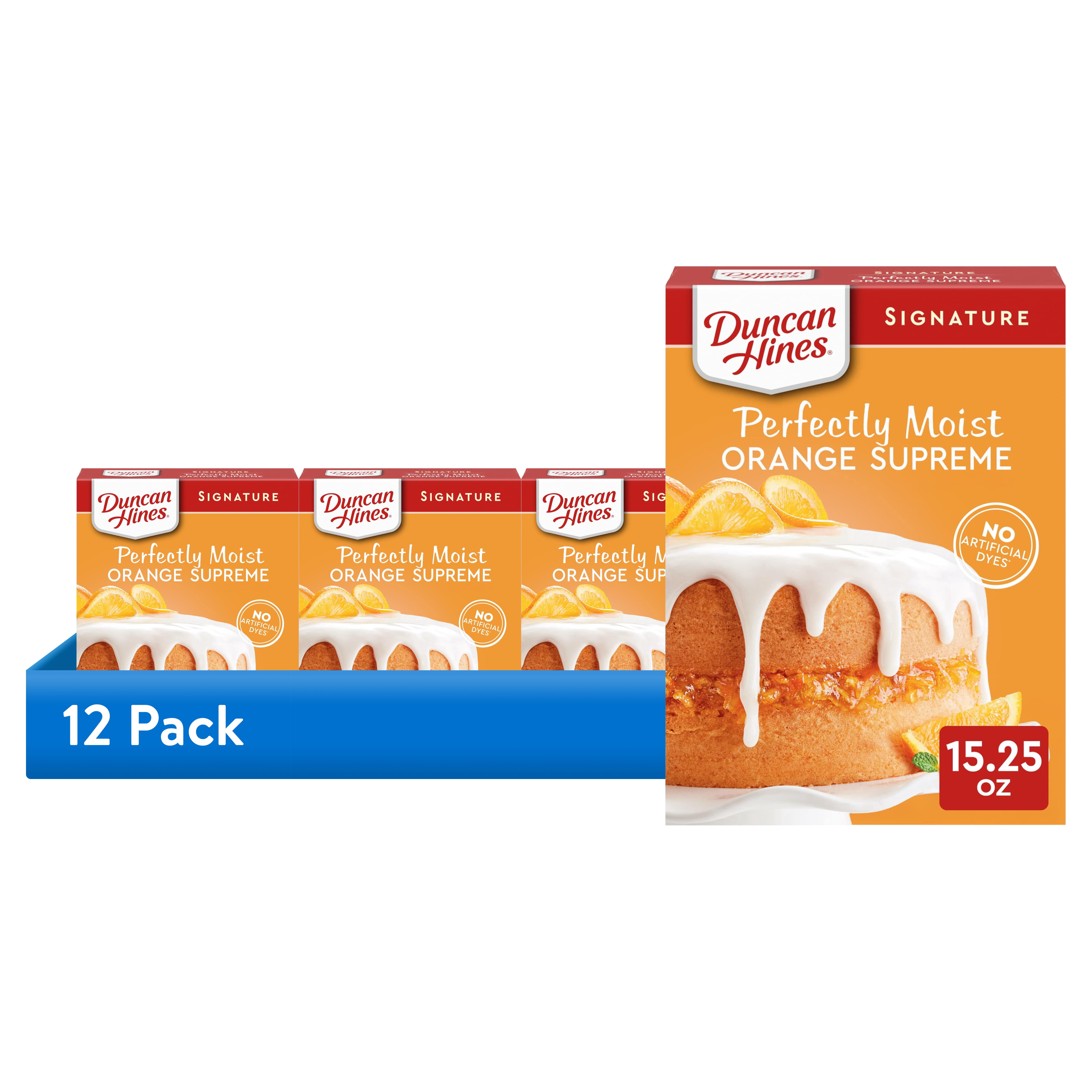 (12 pack) Duncan Hines Signature Perfectly Moist Orange Supreme Cake Mix, 15.25 oz.