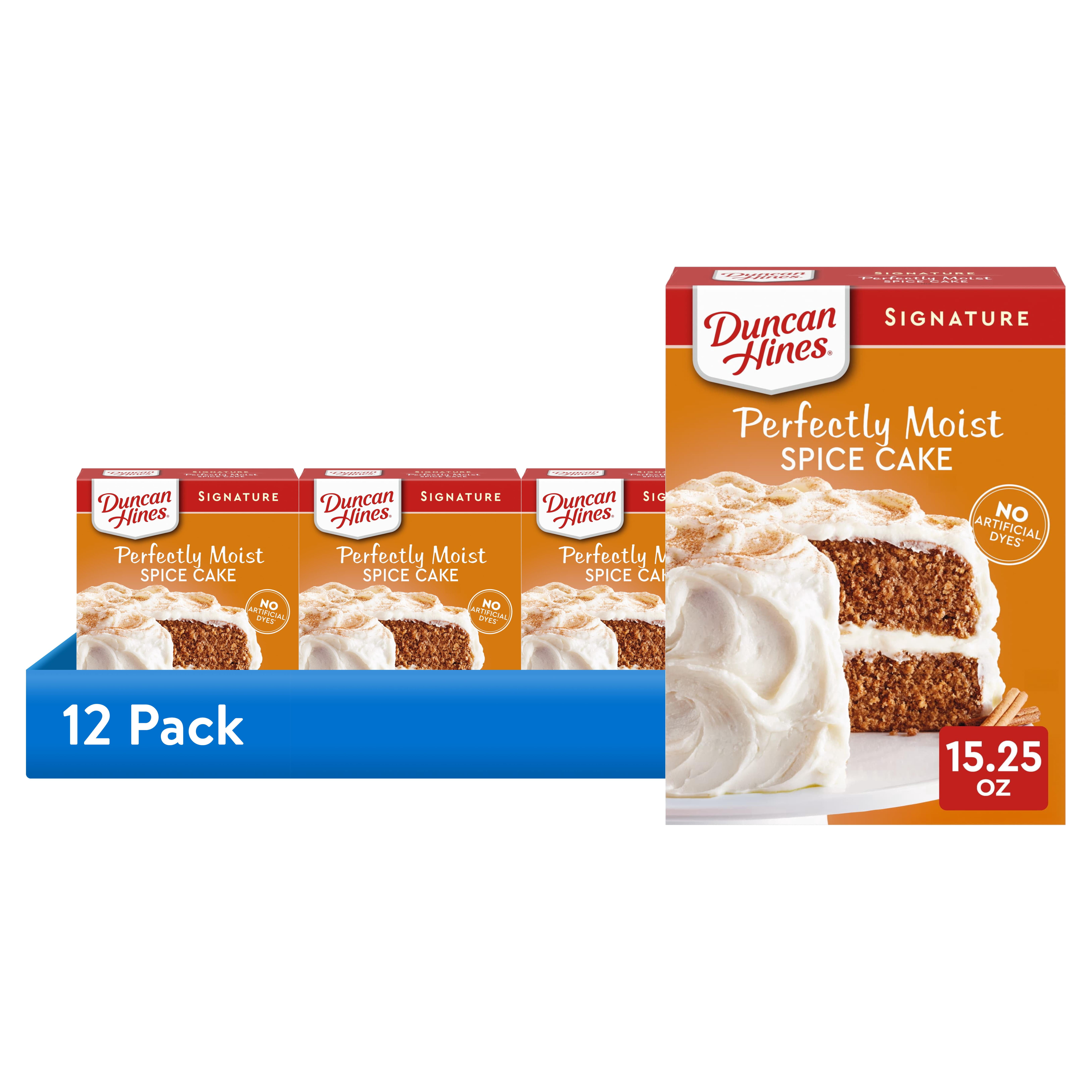 (12 pack) Duncan Hines Signature Perfectly Moist Spice Cake Mix, 15.25 oz.