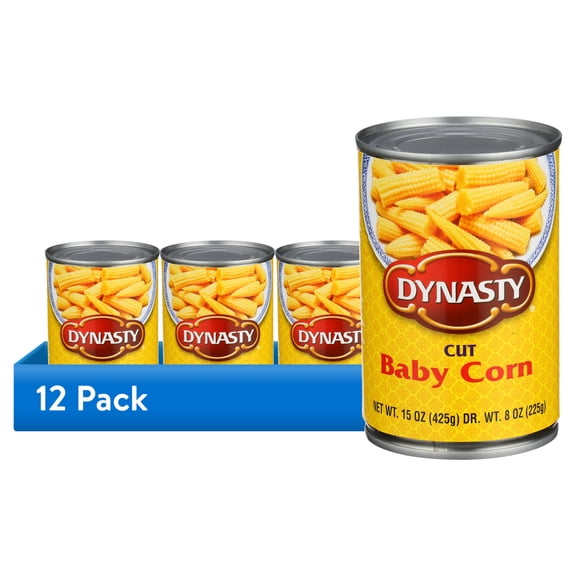 (12 pack) Dynasty Cut Baby Corn, 15 Oz Can