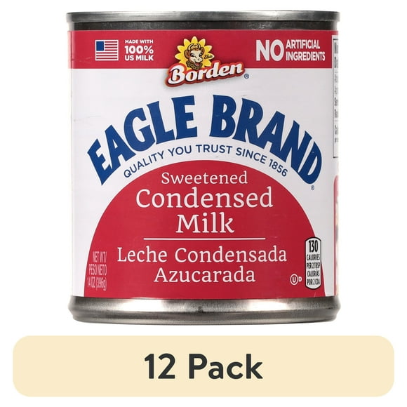 (12 pack) Eagle Brand Sweetened Condensed Milk, 100% US Milk, Gluten Free, 14 fl oz Can