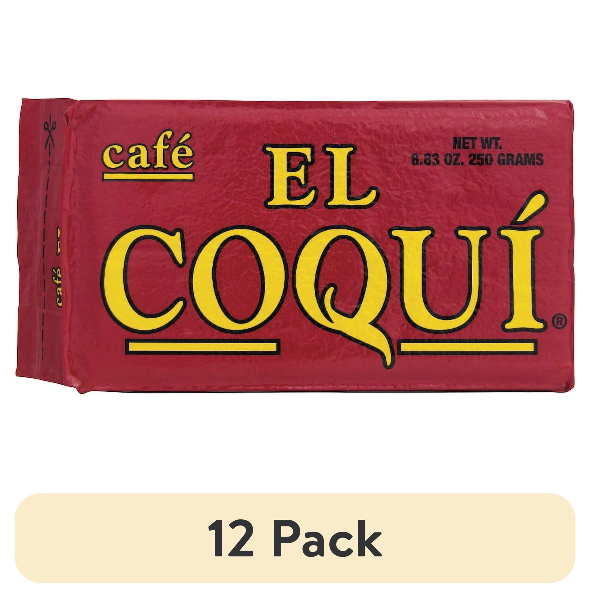 (12 pack) El Coqui Espresso Dark Roast Ground Coffee Bag Vegan, 8.83oz