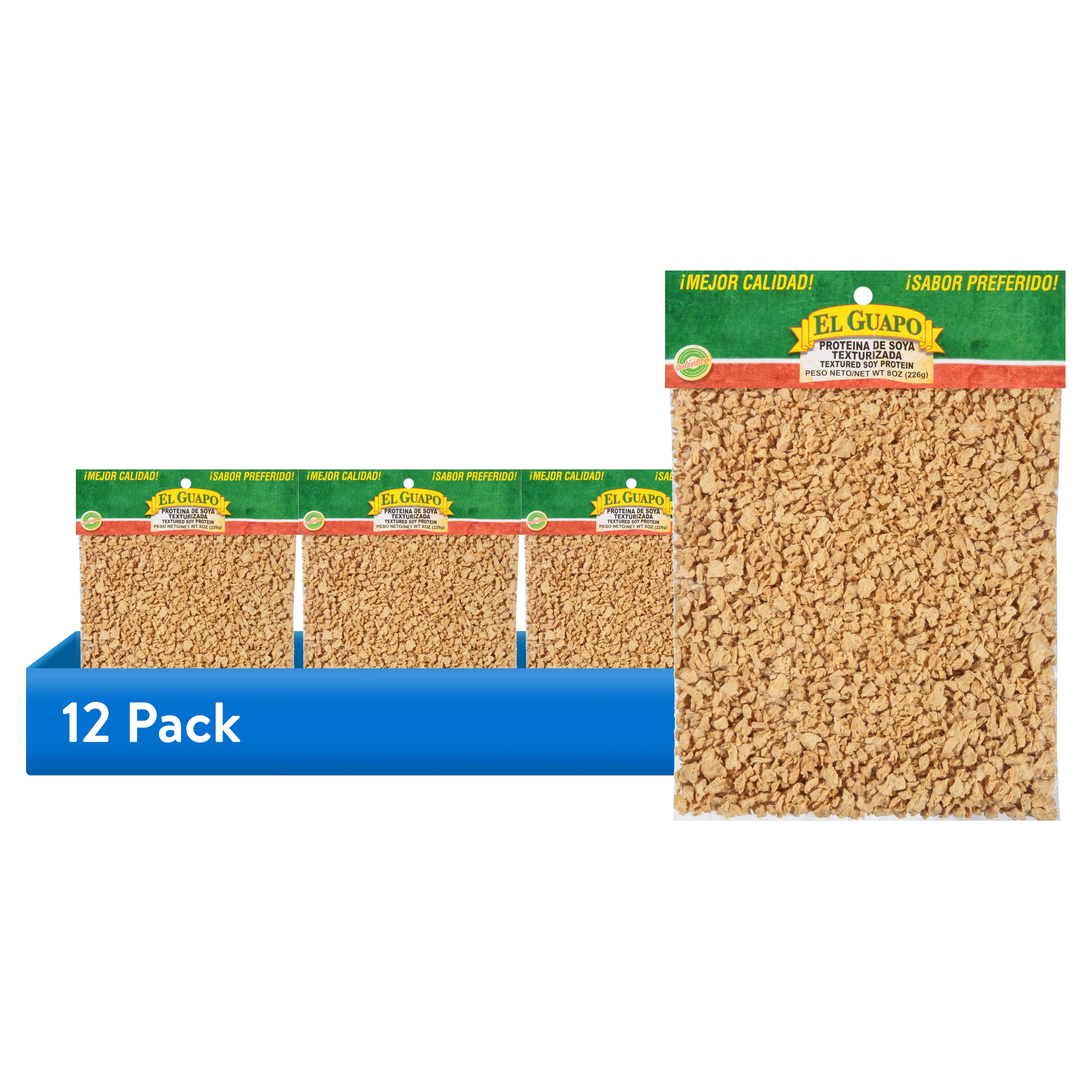 (12 pack) El Guapo Textured Soy Protein, 8.0 oz Bag