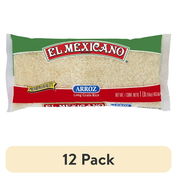 (12 pack) El Mexicano Long Grain Rice, 1 lb Bag
