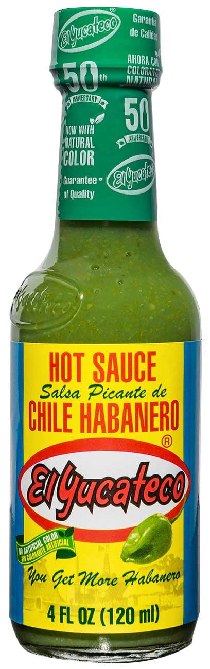 (12 pack) El Yucateco Green Habanero Hot Sauce, 4 fl oz