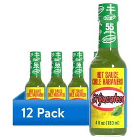 (12 pack) El Yucateco Green Habanero Hot Sauce, 4 fl oz