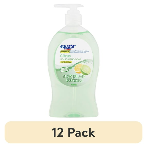 (12 pack) Equate Citrus Antibacterial Liquid Hand Soap, 11.25 fl oz