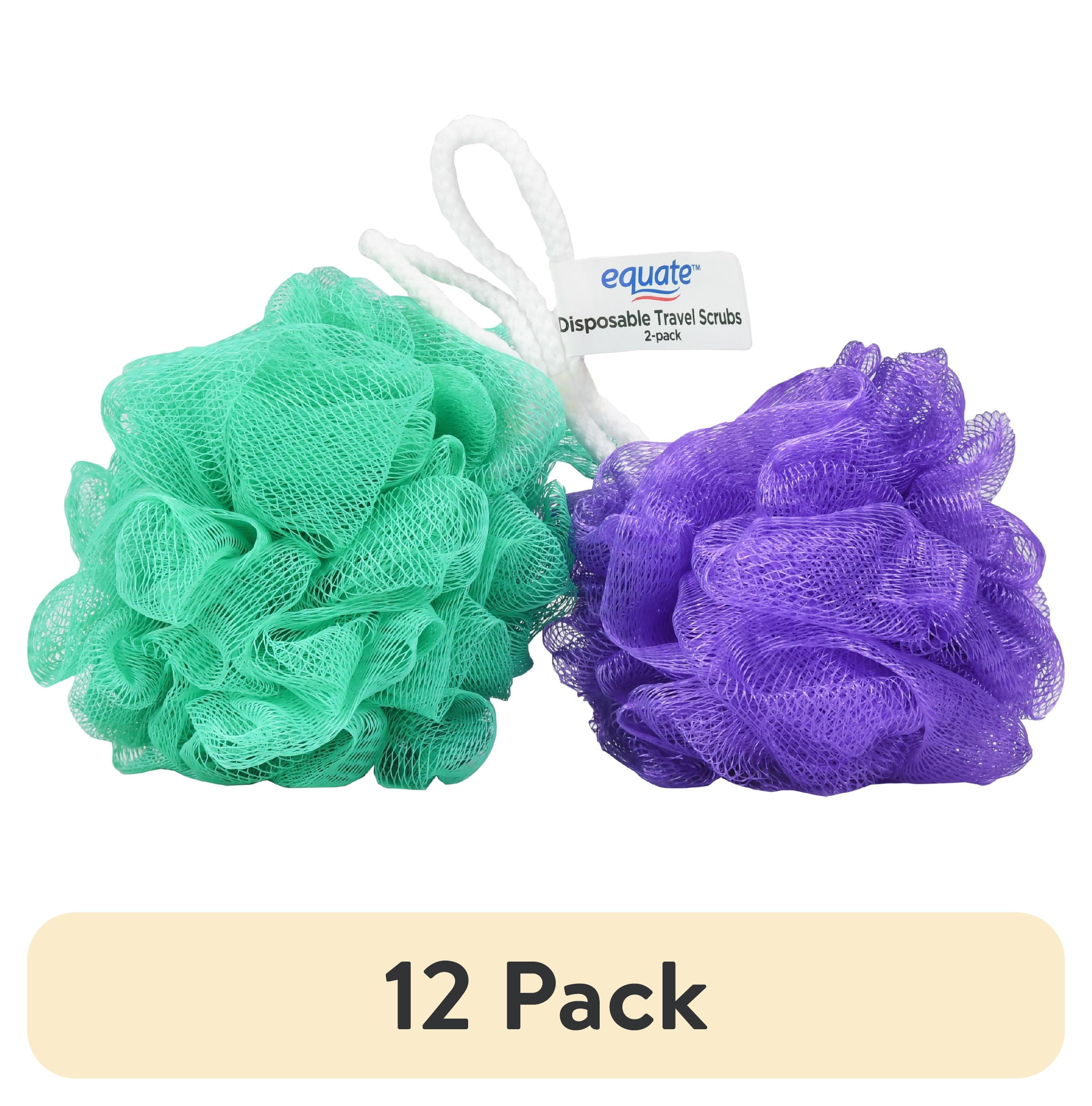 (12 pack) Equate Bath Poufs, 2 Ct - Walmart.com