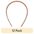 thumbnail interactive-video image 1 of (12 pack) Equate Plastic Headbands, Black and Brown, 2 Count, 1 of 4