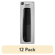(12 pack) Equate Pocket Comb for Everyday Use on Short Hair, Black, 1 Count