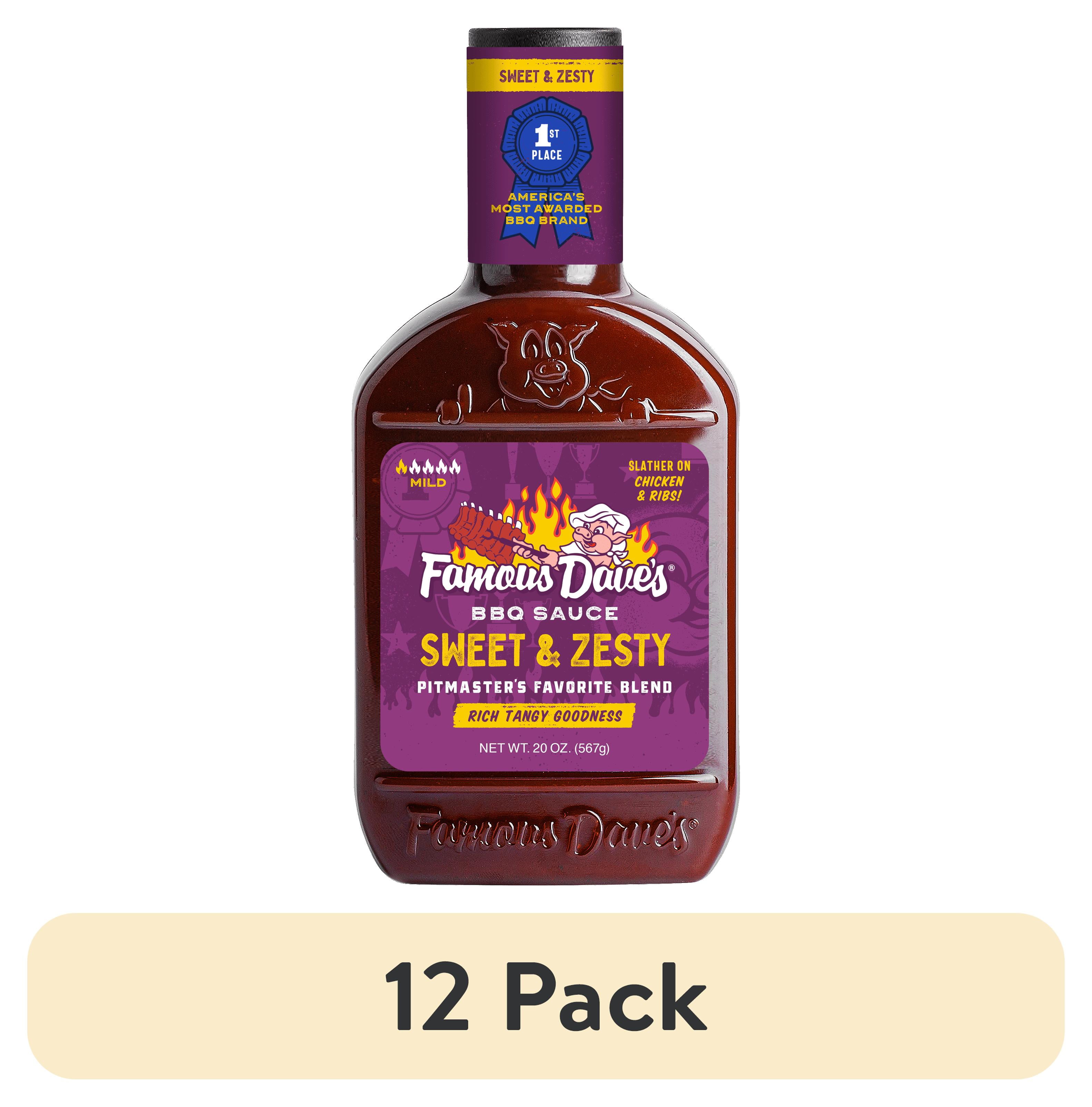 12 pack) Famous Dave's Sweet & Zesty BBQ Sauce, 20 oz - Walmart.com