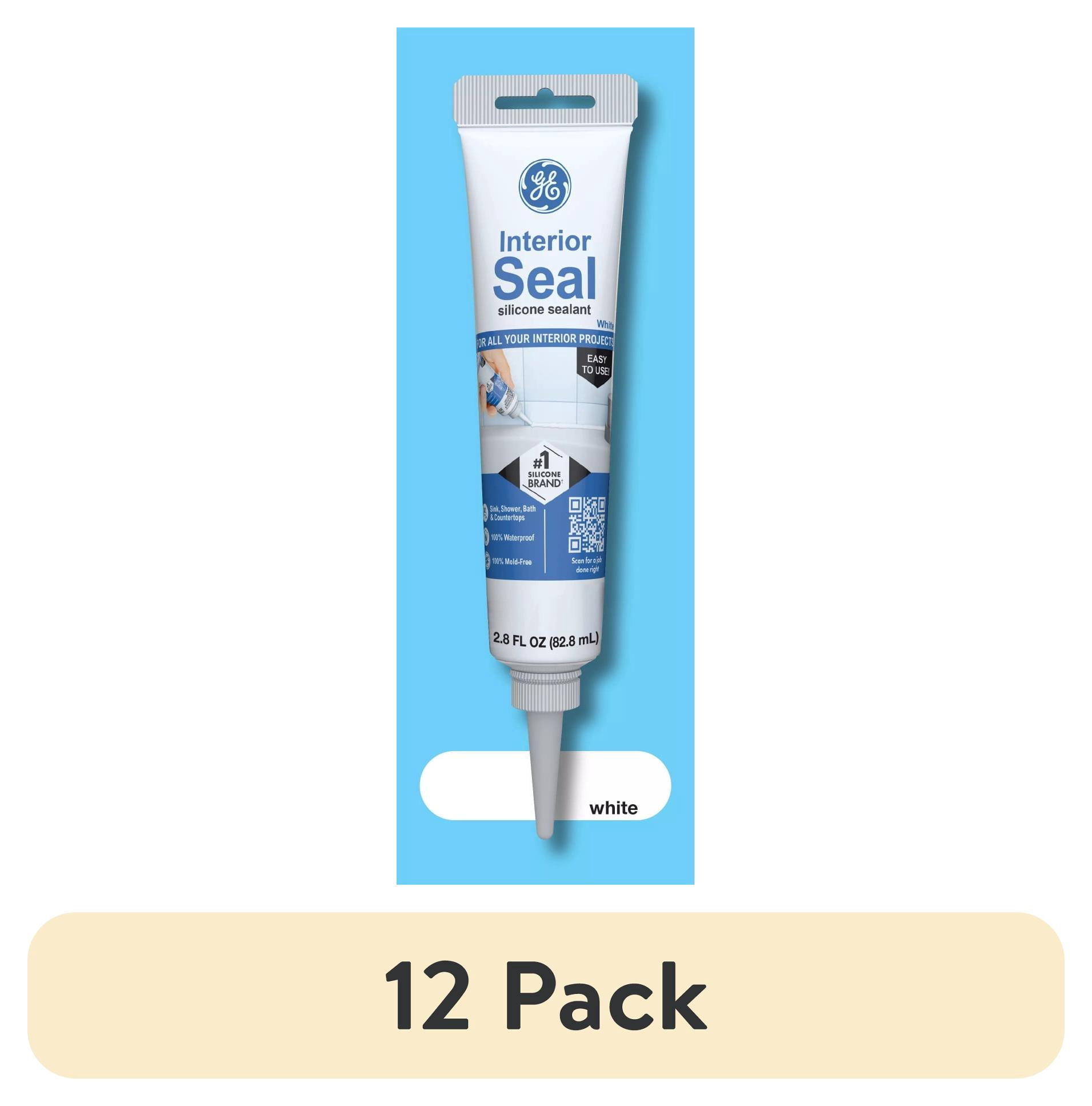(12 pack) GE Interior Seal Kitchen & Bath, Pack of 1, White 2.8 oz Tube