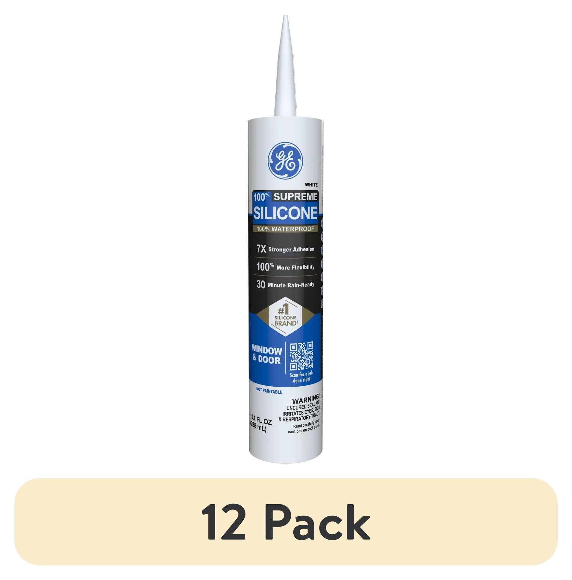 10.1 oz White Silicone Window and Door Caulk (12-Pack)
