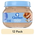 thumbnail image 1 of (12 pack) Gerber Stage 2, Chicken and Gravy Jar, Baby Food, Mealtime Poultry Puree 2.5 oz, 1 of 17