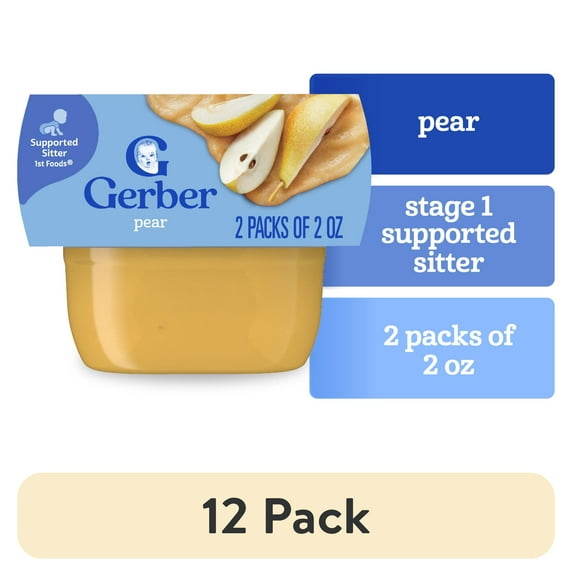 Gerber 1st Foods Baby Food, Pear, 2 oz Tubs (2 Pack)