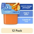 thumbnail image 1 of (12 pack) Gerber 2nd Foods, Carrot Mango Pineapple Baby Food, 4 oz Tubs (2 Pack), 1 of 16