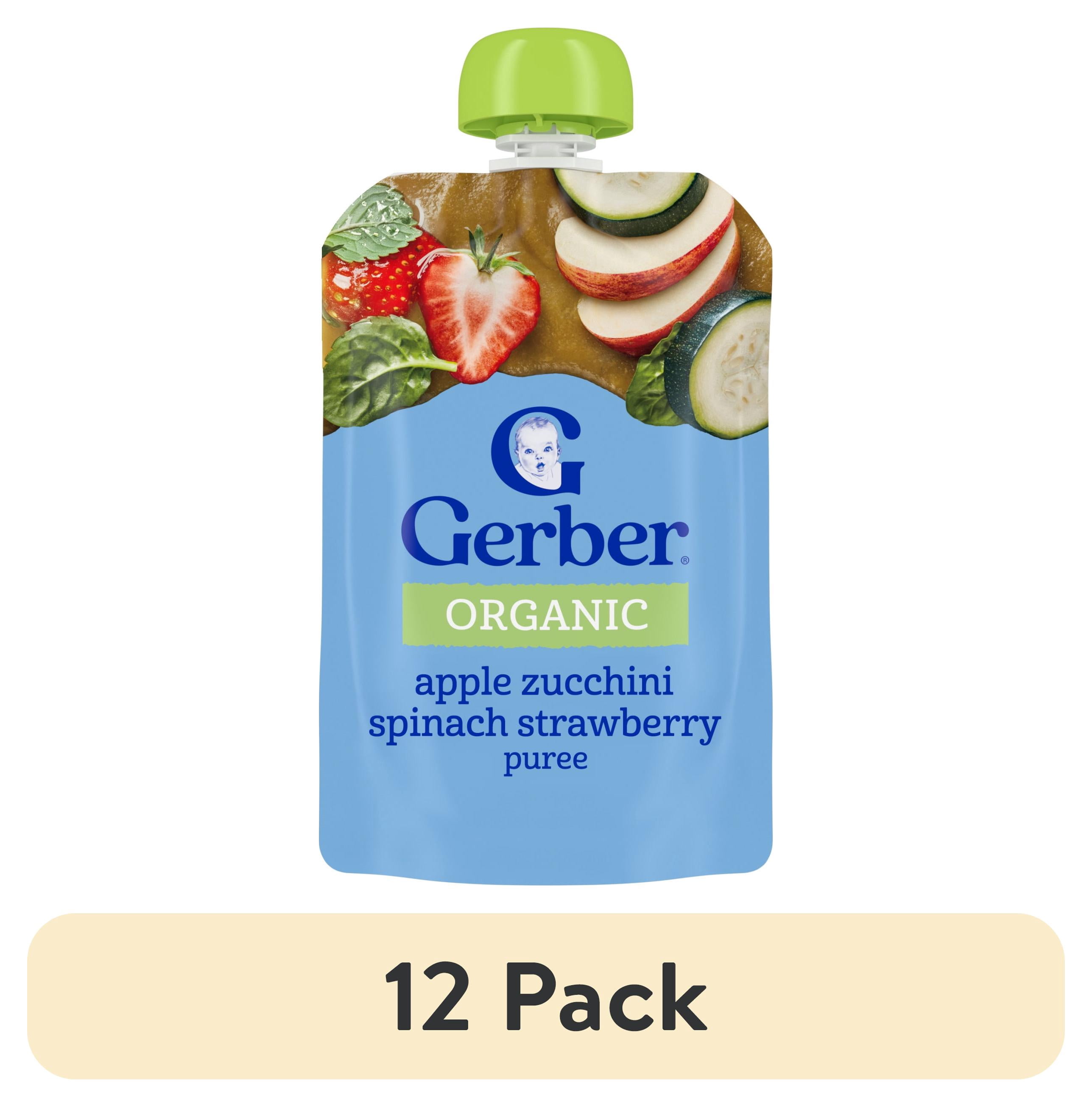 Gerber 2nd Foods, Organic Apple Zucchini Spinach Strawberry, 3.5