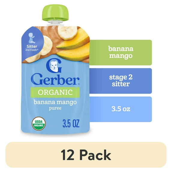 Gerber 2nd Foods, Organic Banana Mango, 3.5 oz Pouch
