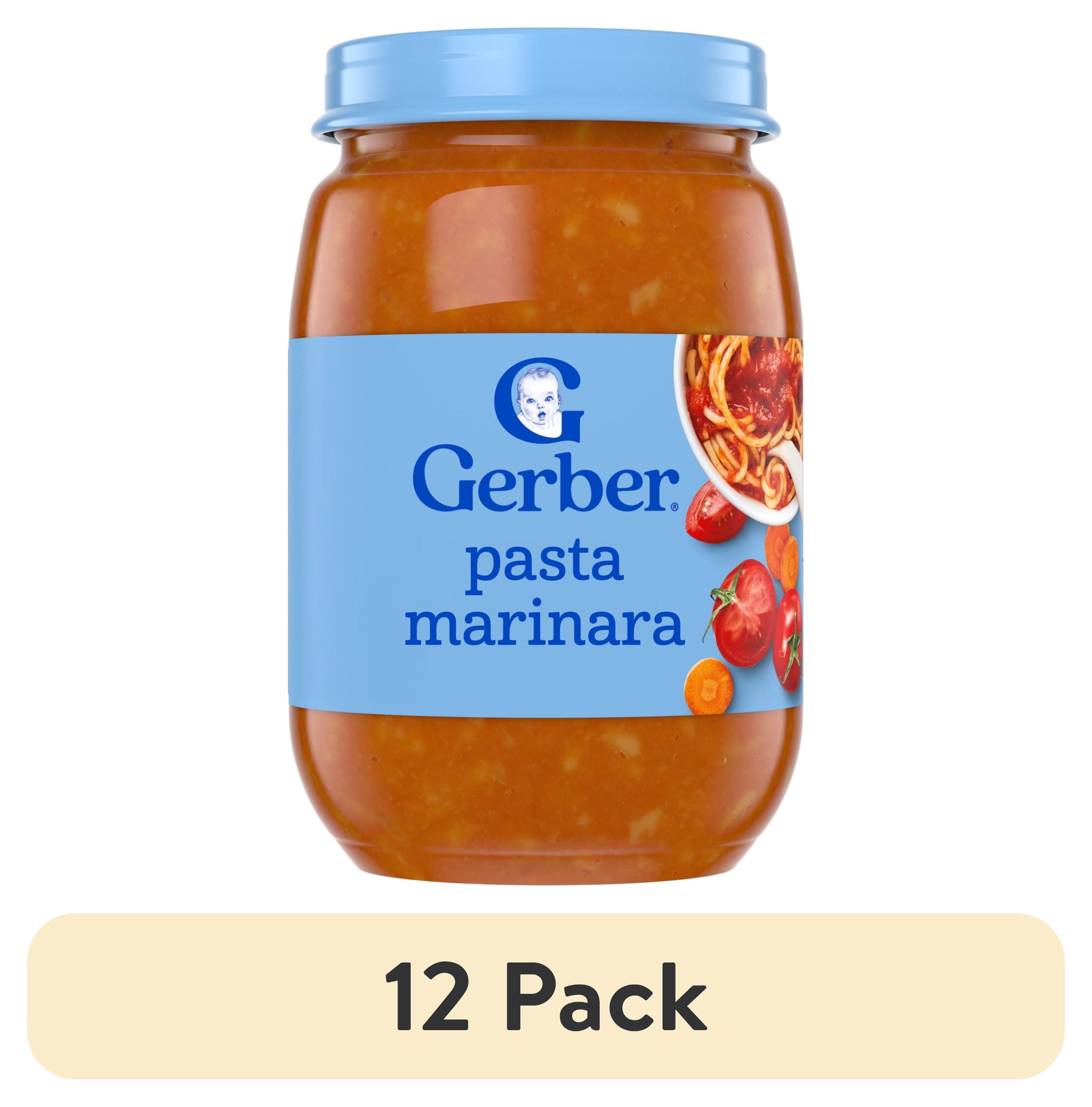 (12 pack) Gerber 3rd Foods Mealtime for Baby Veggie Power Baby Food, Pasta Marinara, 6 oz Jar
