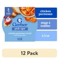 thumbnail image 1 of (12 pack) Gerber Pick-Ups Chicken and Parmesan Cheese Ravioli in Tomato Sauce Toddler Meals, 4.5 Oz Tray, 1 of 17