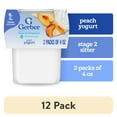 thumbnail image 1 of (12 pack) Gerber Yogurt Blends Stage 3 Baby Snacks Peach, 4 oz Tubs (Pack of 2), 1 of 16