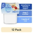 thumbnail image 1 of (12 pack) Gerber Yogurt Blends Stage 3 Baby Snacks Banana Strawberry, 4 oz Tubs (Pack of 2), 1 of 16