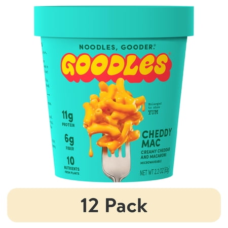 (12 pack) Goodles Mac & Cheese Cheddy Mac Microwaveable Macaroni Cup; Shelf Stable; 2.2oz