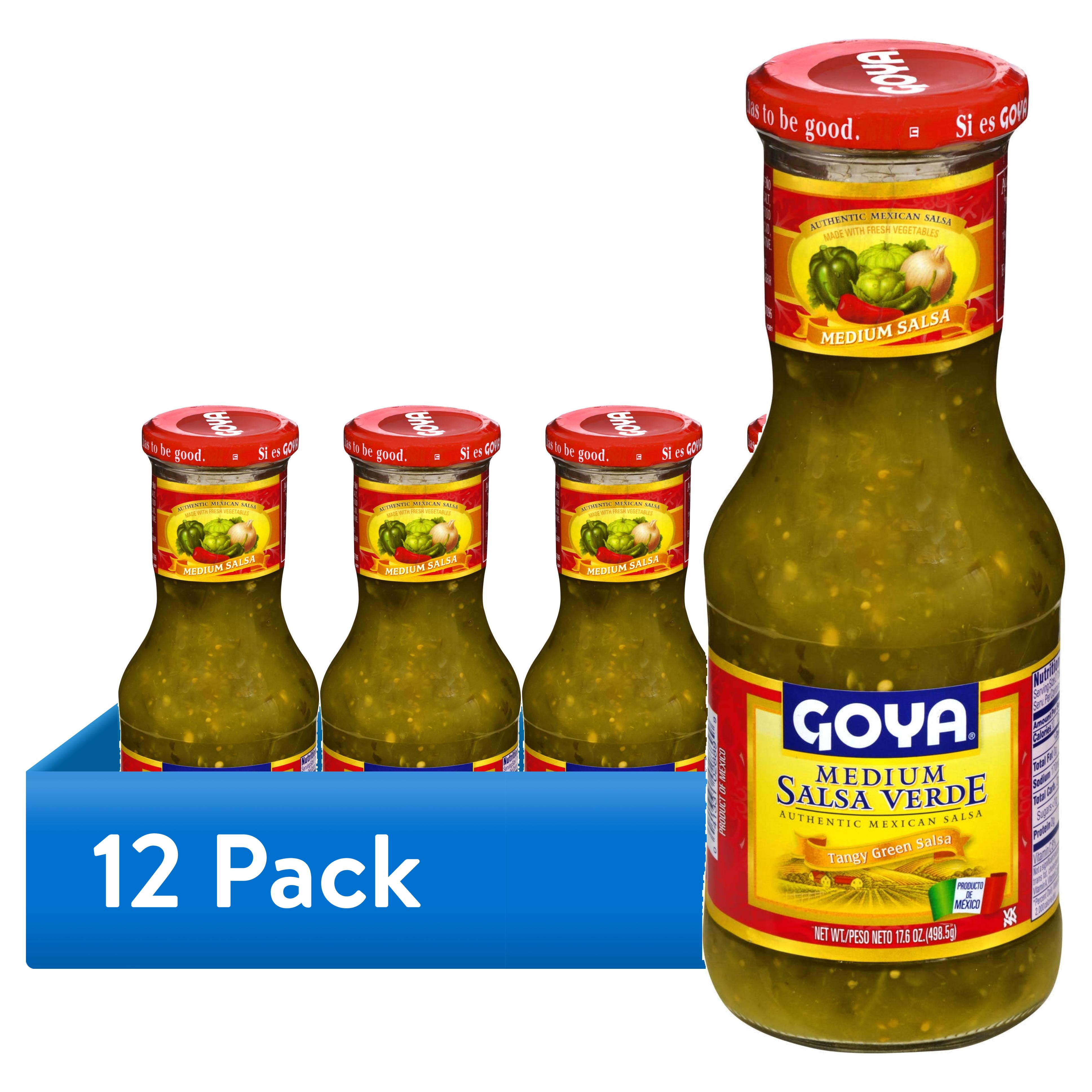 (12 pack) Goya Medium Salsa Verde, 17.6 oz