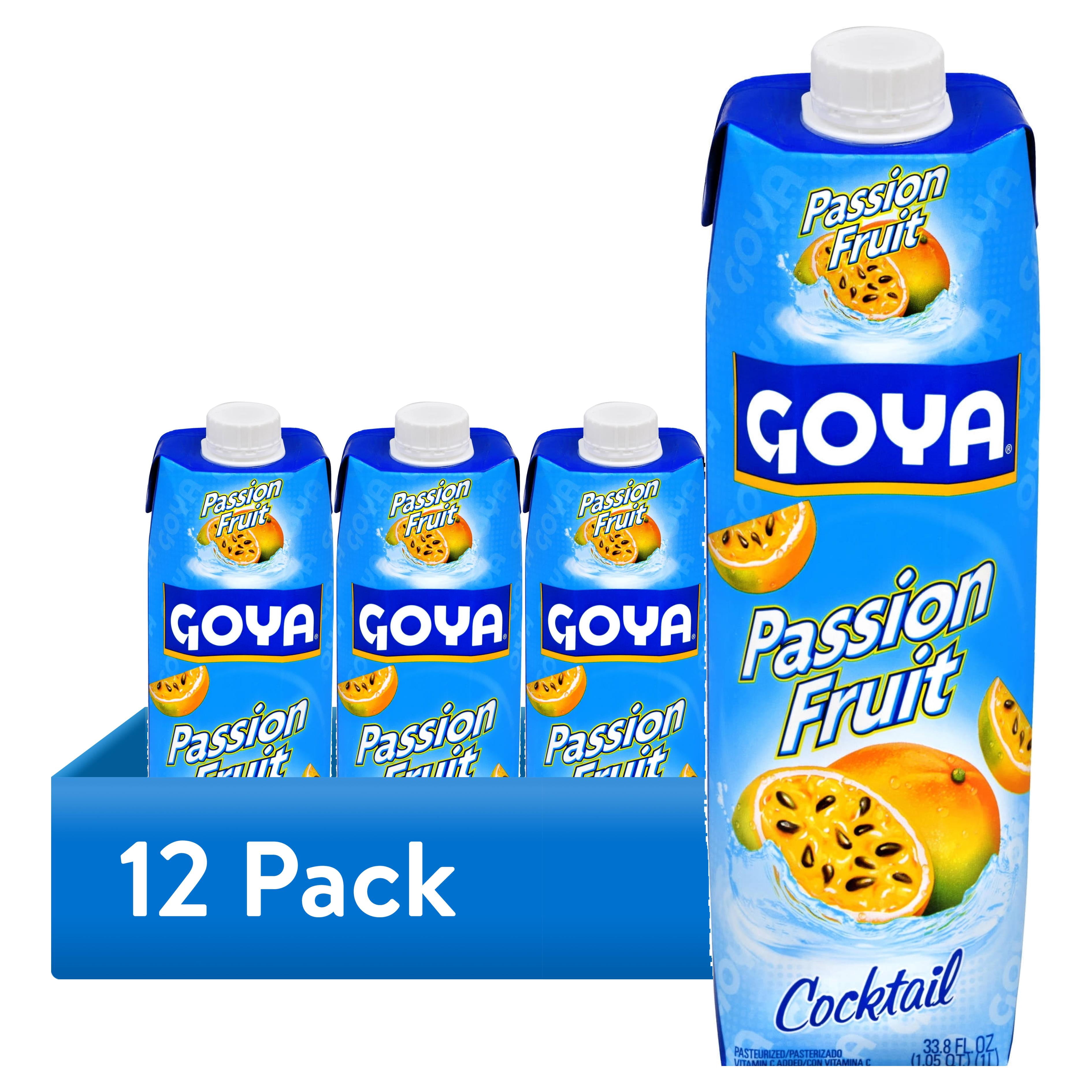 (12 pack) Goya Passion Fruit Cocktail, 33.8 fl oz